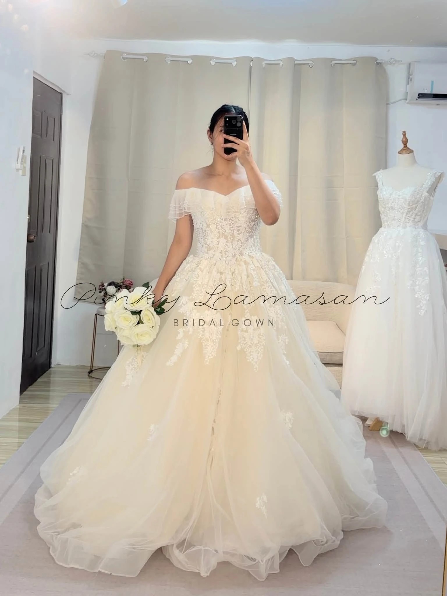 Code: JUN10 — ready-to-wear bridal piece by Pinky Lamasan
